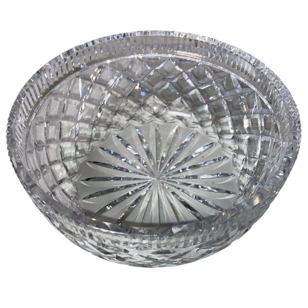 Vintage Killeen WATERFORD Crystal Bowl 8"  Etched original Waterford mark